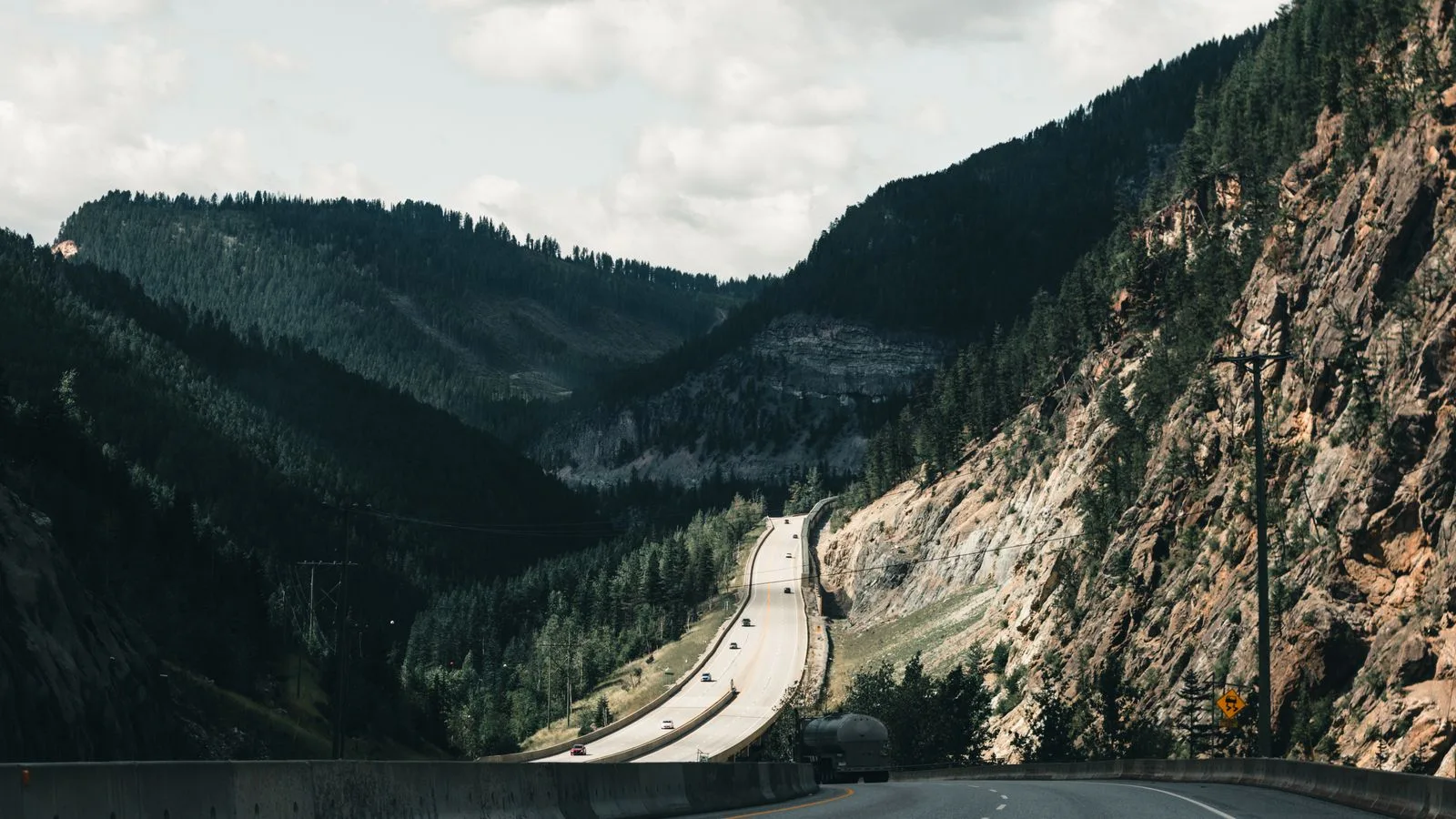 Highway 99 curving through the mountains of the Sea-to-Sky Corridor